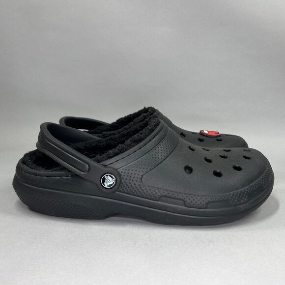 Crocs Men\'s Size 10 Black Classic‎ Lined Clogs